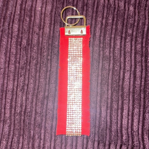 Frazeshop Accessories - Frayed Rhinestone Wristlet Keychain